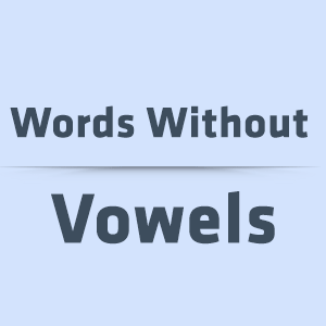 2 letter words without vowels